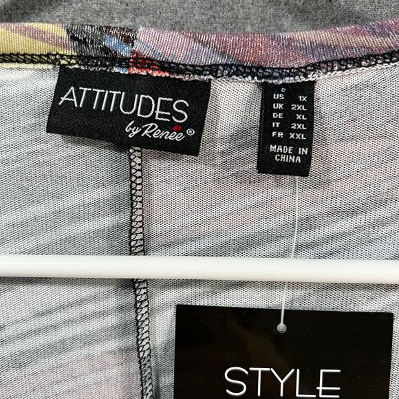 Attitudes by Renee Global Illusions Casknit Cocoon Cardige Honey Swirl Size 1X - Picture 3 of 11